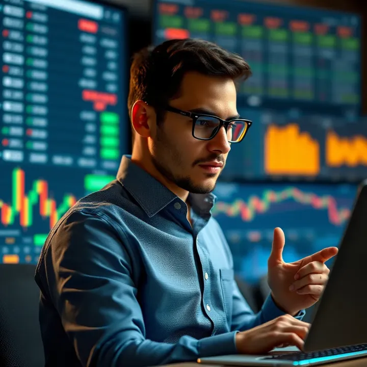 Conceptual illustration of a trader confidently testing strategies on a virtual trading platform