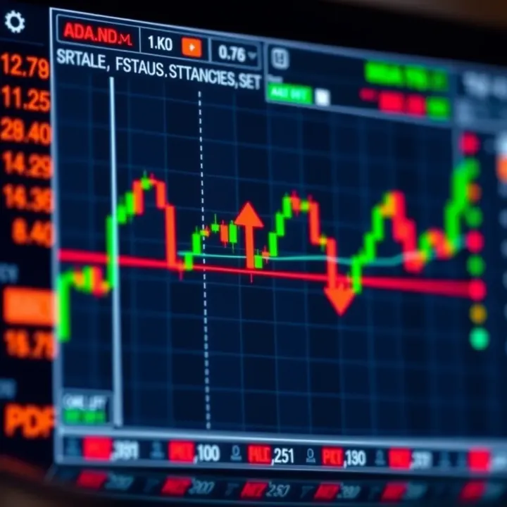 Binary options entry triggers chart with clear signals and highlighted points