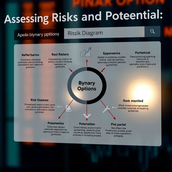 Diagram showing the risk factors and potential outcomes involved in binary options investments