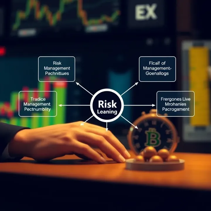 Diagram illustrating risk management techniques and psychological strategies for binary options trading