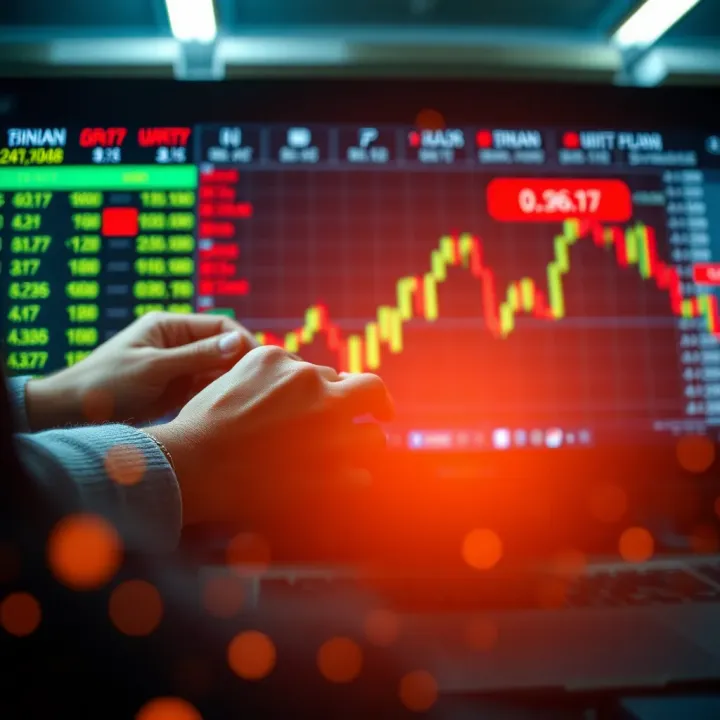 Conceptual graphic depicting risk management and decision making in binary options investment