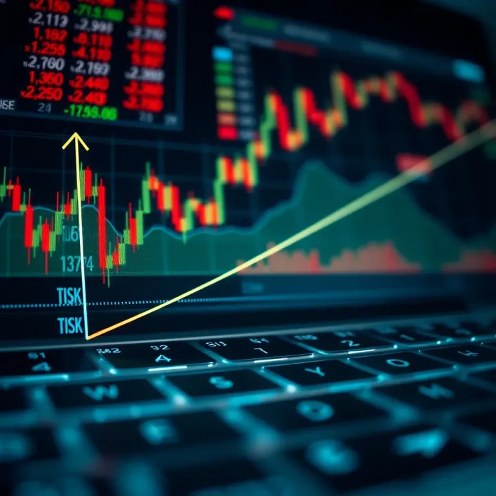 Graph illustrating the relationship between risk and reward in binary options trading
