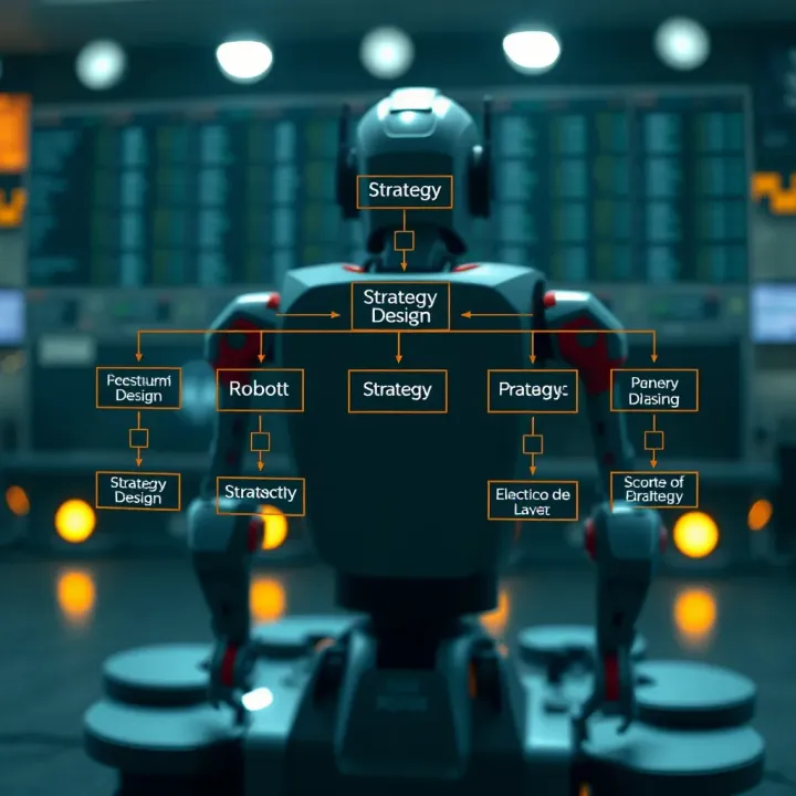 Strategy Design and Implementation for Binary Options Robot Flowchart depicting the strategy design and implementation stages for binary options trading automation
