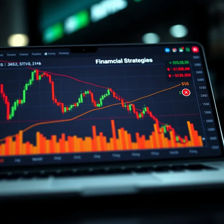 Chart illustrating strategy patterns and risk management in financial trading
