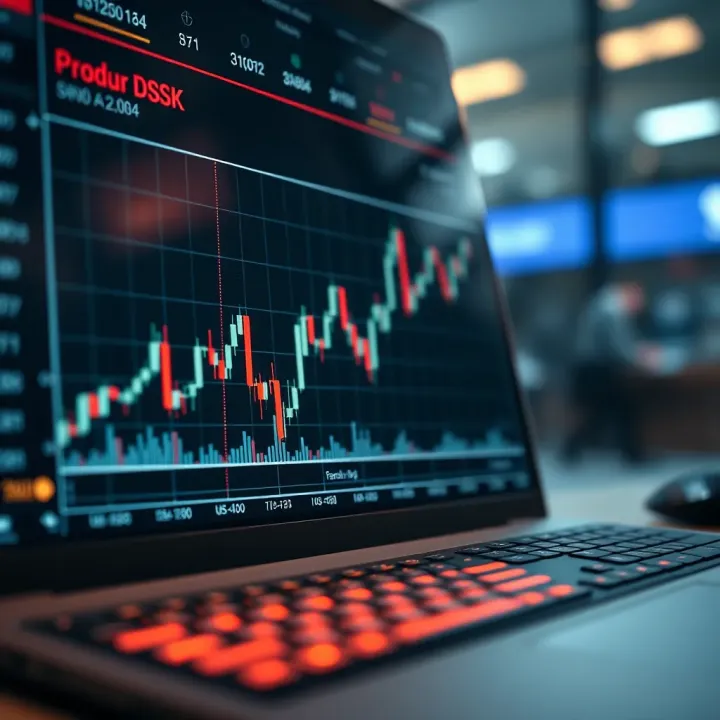 Graph illustrating the mechanism of binary options trading on digital platform