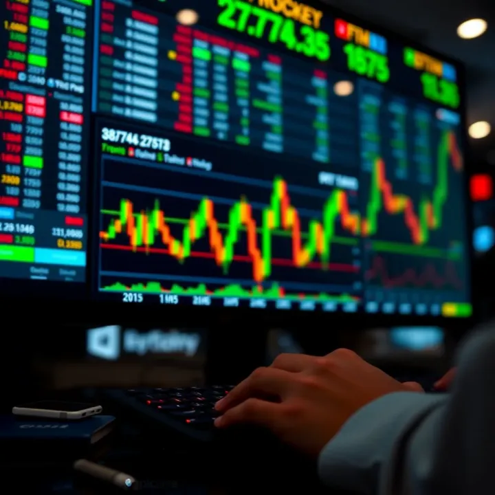 Binary Options Trading Strategies and Market Trends Digital interface showing binary options trading strategies and market trends