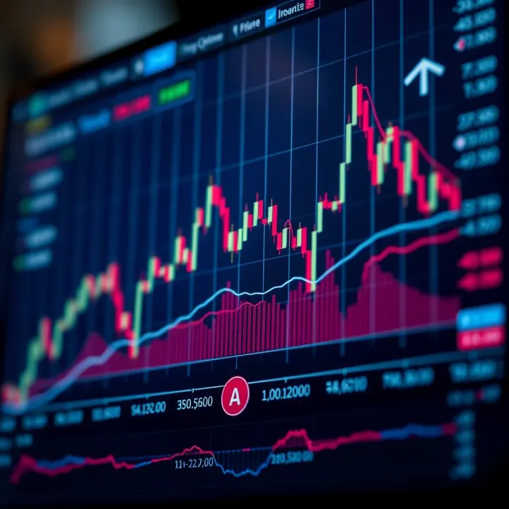 Visual Representation of Binary Options Trading Strategy Graph illustrating binary options trading strategy with rising and falling trends
