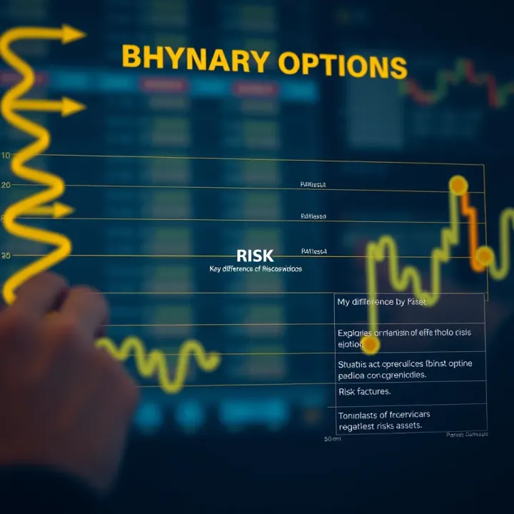 Diagram comparing binary options with other financial assets highlighting key differences and risk factors