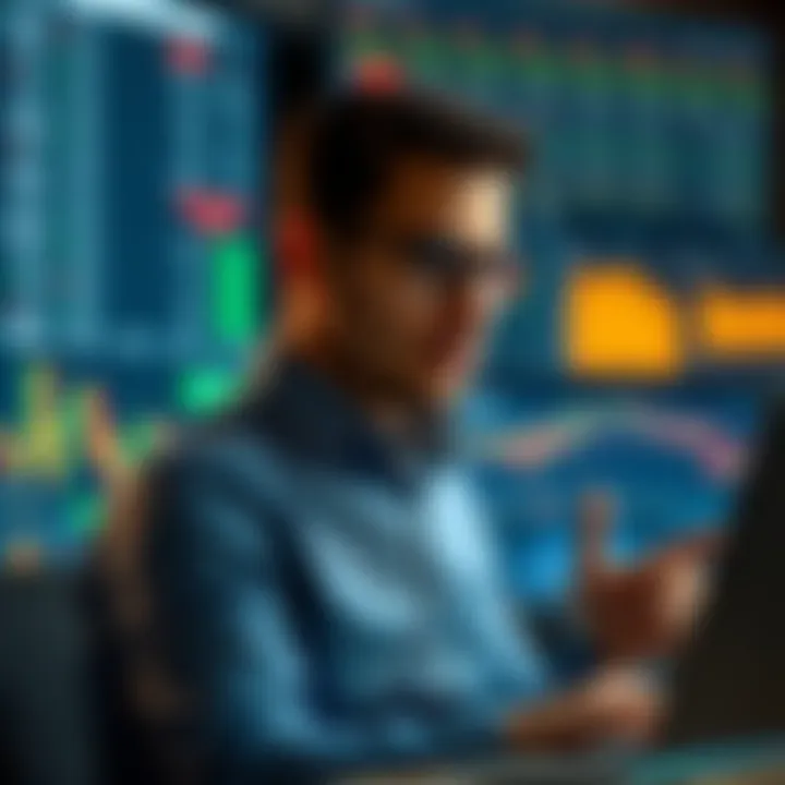 Conceptual illustration of a trader confidently testing strategies on a virtual trading platform