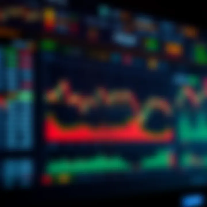 Detailed Cryptocurrency Trading Dashboard with Market Analytics Cryptocurrency trading interface with various charts and indicators showing market trends