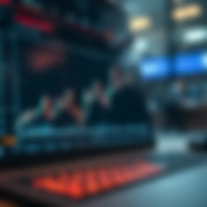 Graph illustrating the mechanism of binary options trading on digital platform