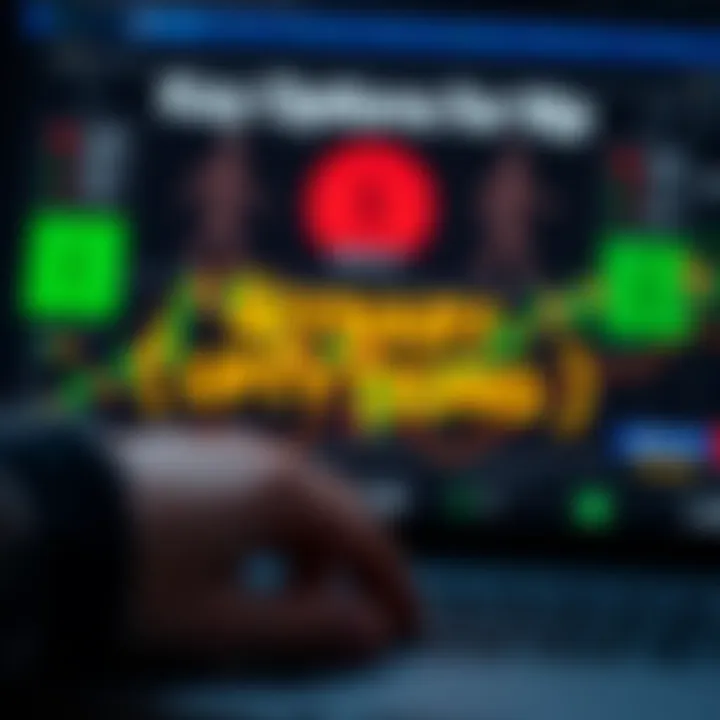 Visual representation of binary options trading concepts with risk and reward symbols and free educational resources