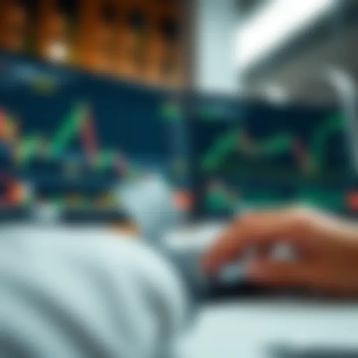 Secure online trading platform interface showing binary options market charts and safety icons