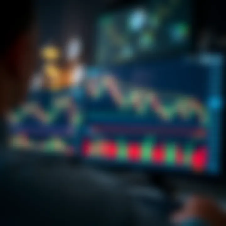 Dashboard of a day trading software showing real-time stock charts and market indicators