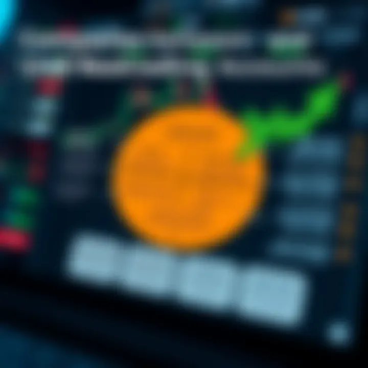 Comparison Between Demo and Real Trading Accounts Diagram comparing features and uses of demo accounts versus real trading accounts