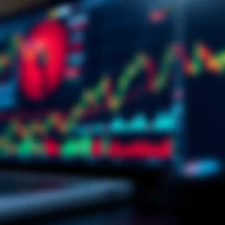 Illustration of financial charts and graphs representing day trading market analysis