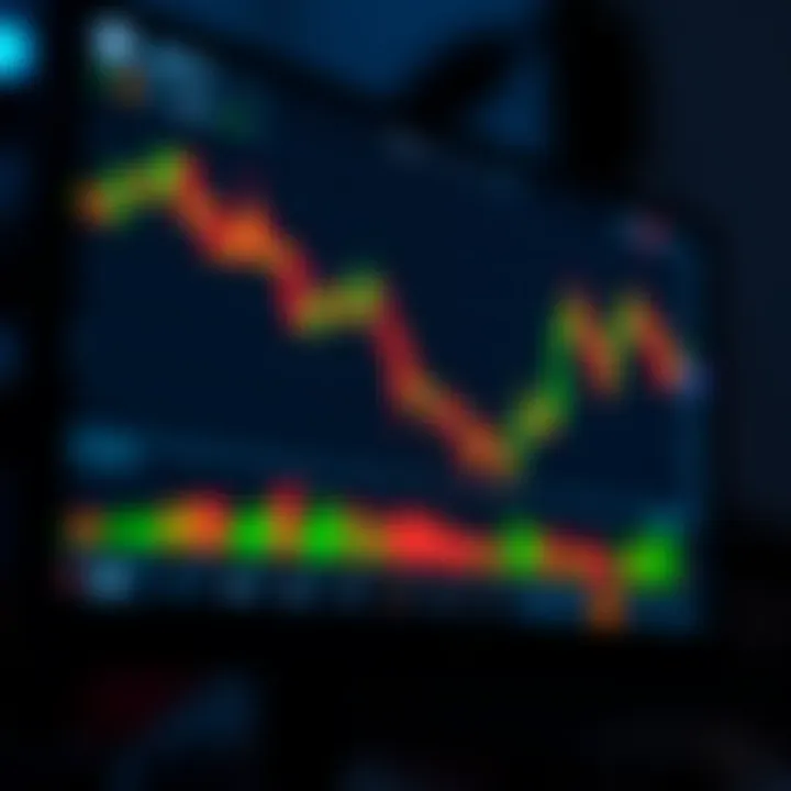 Conceptual illustration of a demo trading account on a digital screen