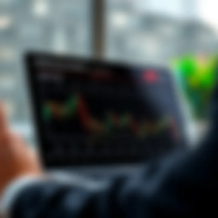 Graph showing binary options signal alerts and their performance trends