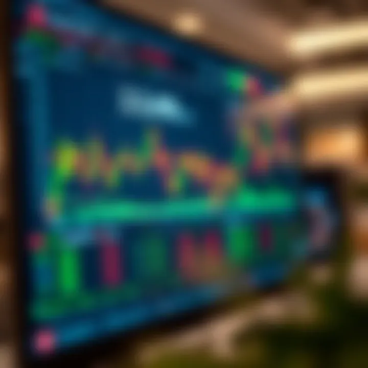 Binary options trading interface showing market trends and investment decisions