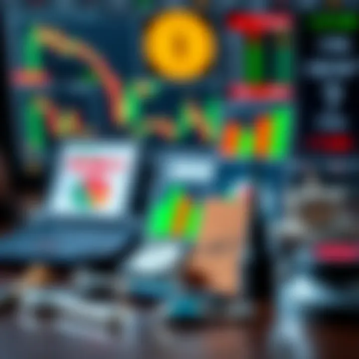 Key Tools and Risk Considerations for CFD Day Traders Collection of trading tools and risk management icons used in daily contract for difference trading