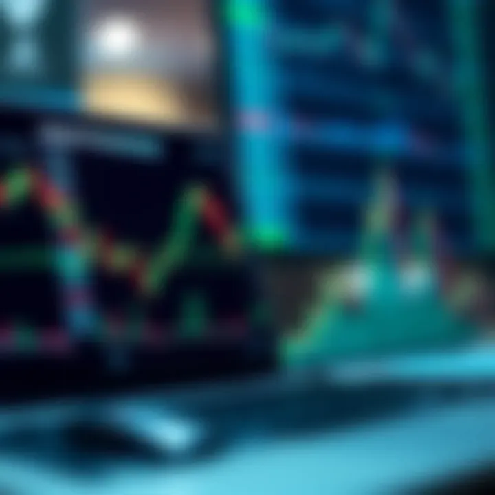 Illustration of financial graphs and charts symbolizing copy trading strategies in Brazil
