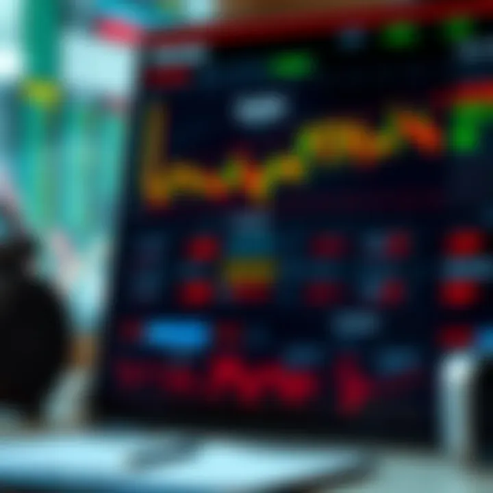 Illustration of an economic calendar with market data and financial charts