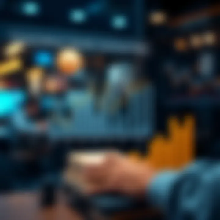 Graph depicting consumer behavior trends in various market segments