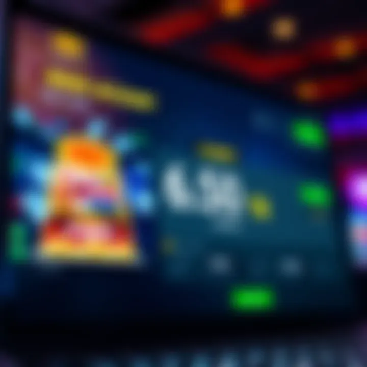 Online casino interface displaying a demo account balance and virtual slot games