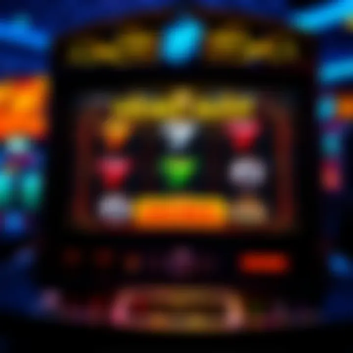 Illustration showing an online slot machine interface with demo mode activated