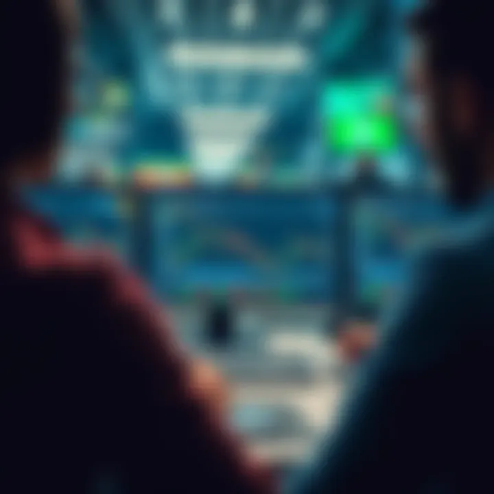 Visual representation of digital platforms showcasing copy trading opportunities and investor interactions