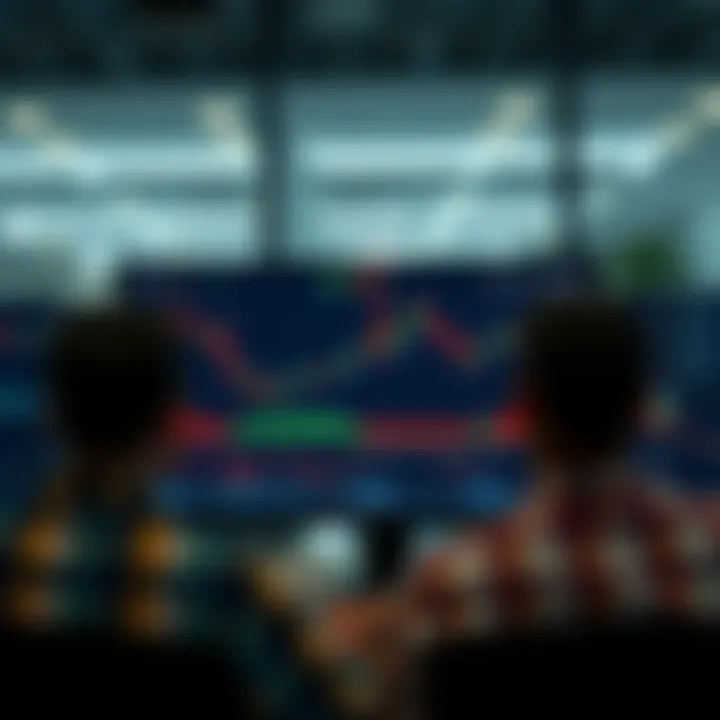 Illustration of a digital screen displaying various stock charts and indicators used for day trading strategies