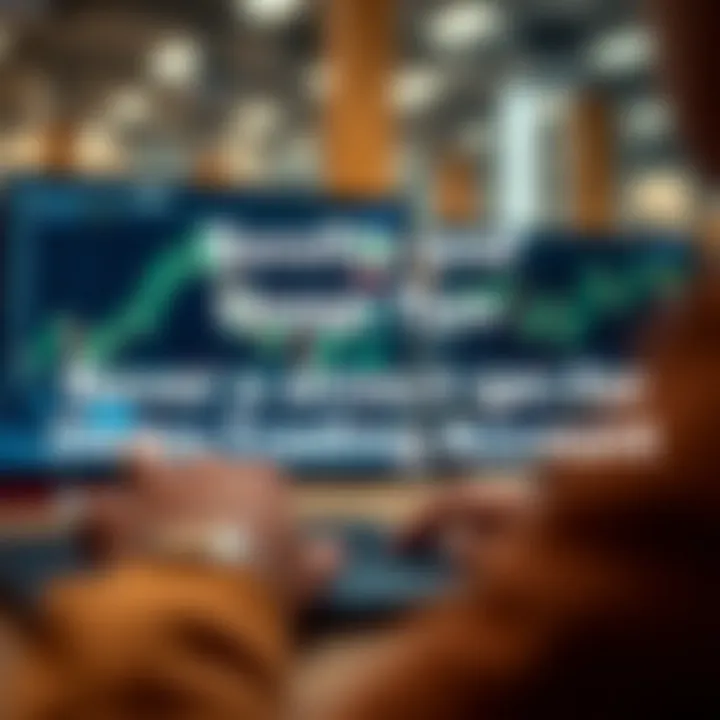 Conceptual graphic showing benefits and usage tips for a demo trading account