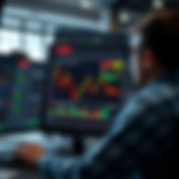 Stock market simulation interface displaying virtual trades and portfolio performance