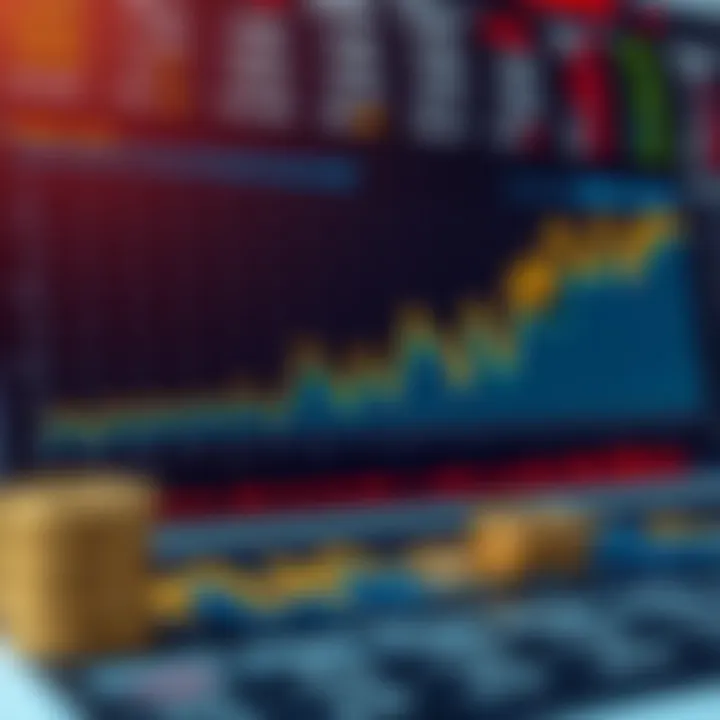 Chart showing trends and fluctuations in economic data influencing investment strategies