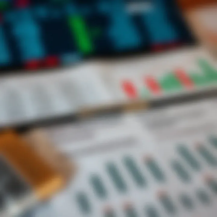 Close-up view of Excel formulas and charts used for analyzing binary options market trends