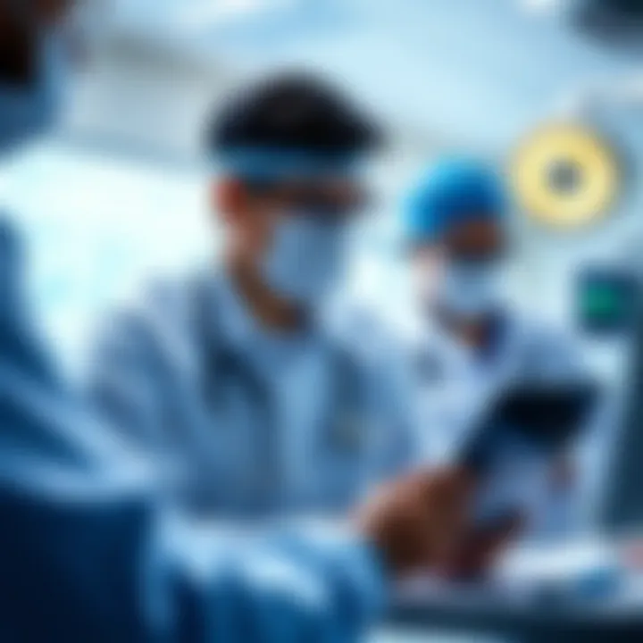 Review of Patient Safety Protocols in Healthcare Management Healthcare professionals reviewing patient safety protocols in a clinical setting