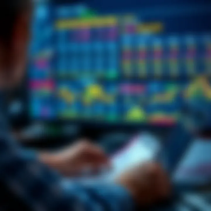 Investor Using Economic Calendar for Investment Decisions Investor analyzing economic calendar data to make informed investment decisions