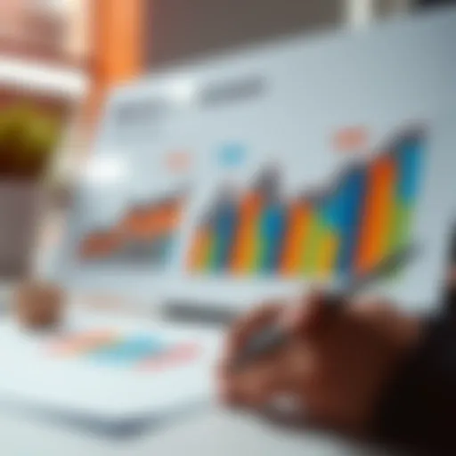 Graph showing market trends and customer segmentation for strategic planning