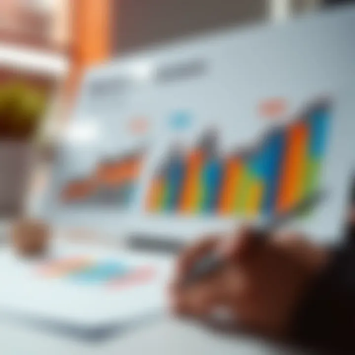 Graph showing market trends and customer segmentation for strategic planning