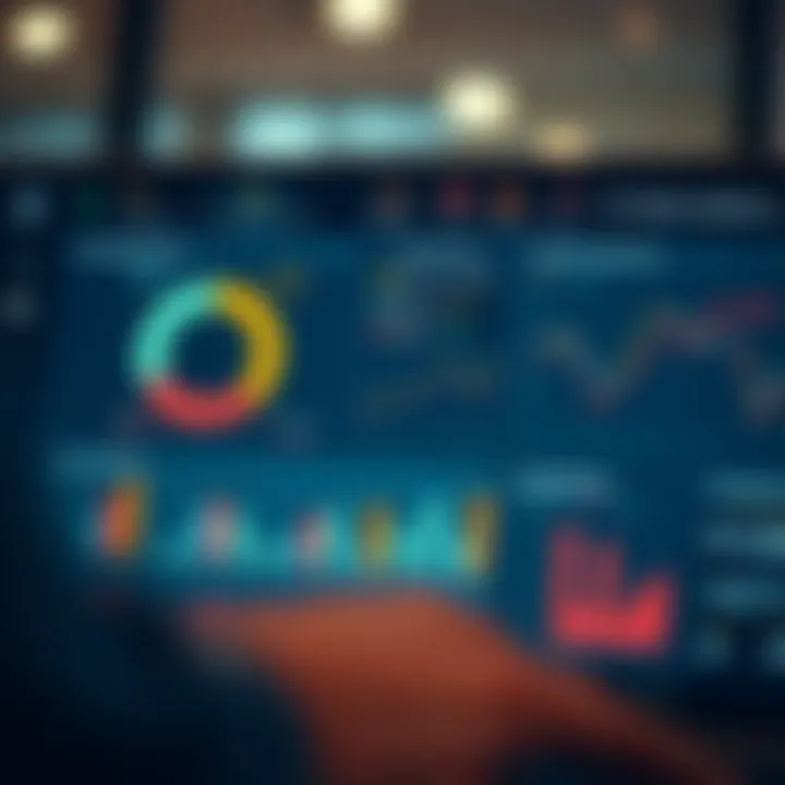 Detailed market analysis showing target audience segmentation and competitor assessment on a digital dashboard