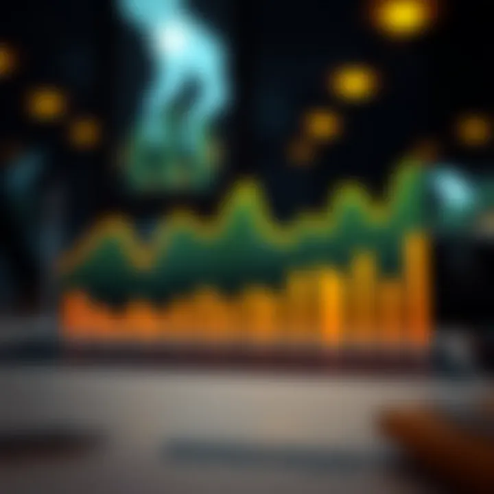 Graph showing market trends and competitive landscape analysis