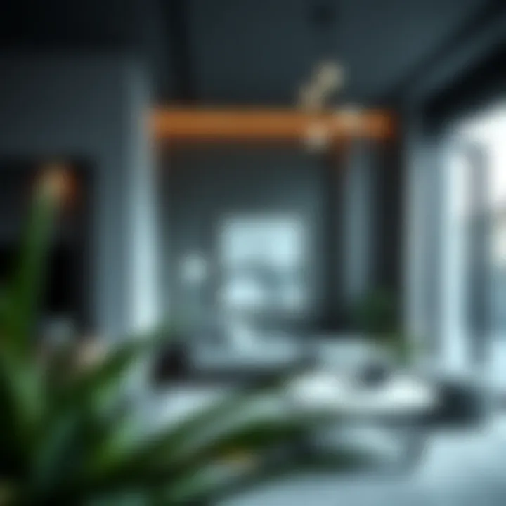 Modern interior design elements showcasing current trends and innovative materials