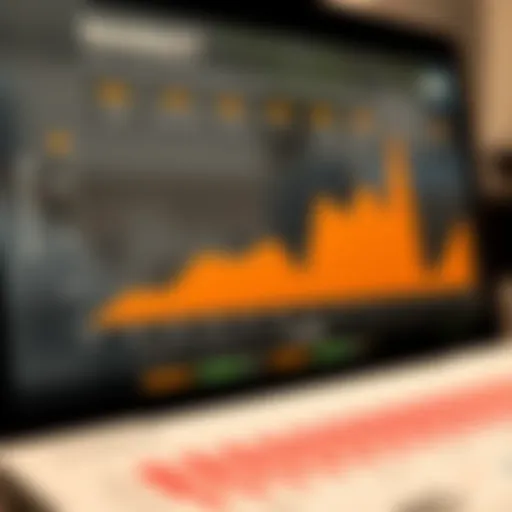 Graph showing market segmentation with highlighted customer groups and competitive landscape