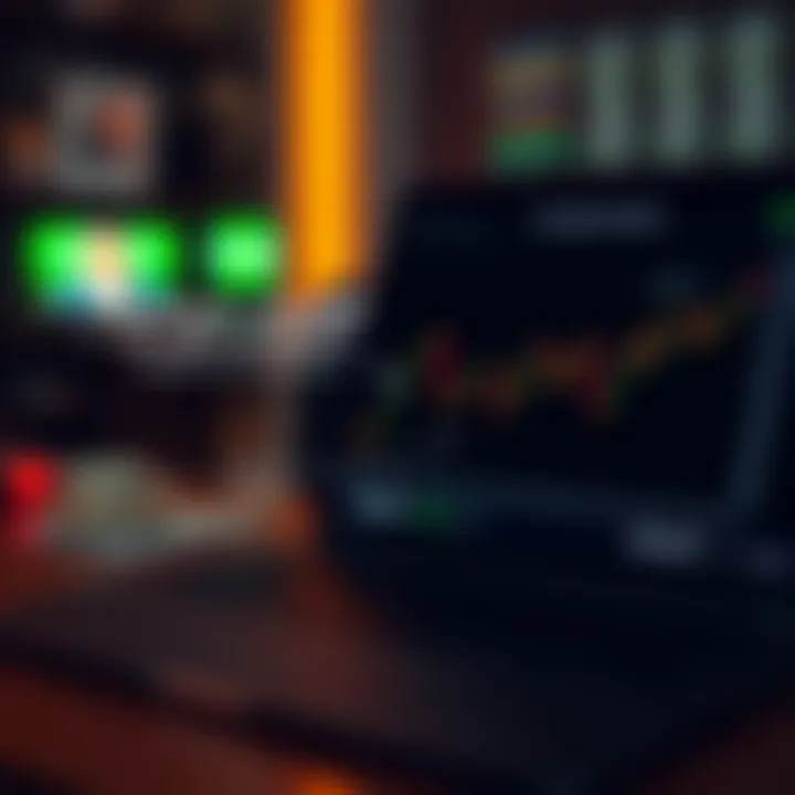 Diagram illustrating the Martingale calculator applied to binary options trading showing increasing bet amounts after losses