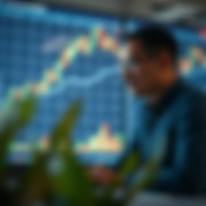 Trader analyzing price movement patterns on a clean financial chart