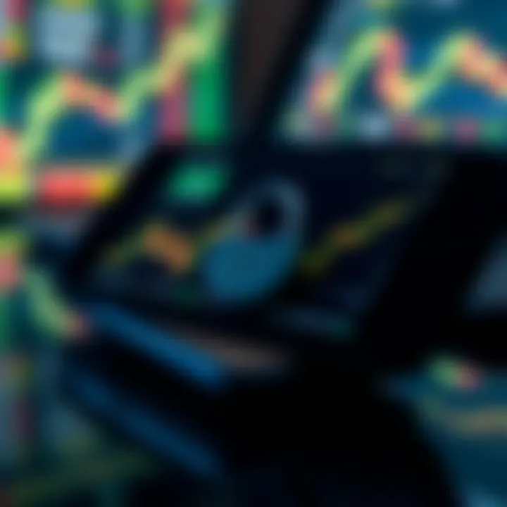 Secure mobile device with padlock and financial charts representing safe participation in trading groups