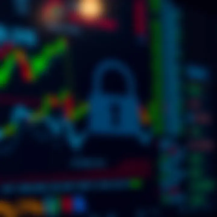 Visual representation of security measures and regulations for binary options trading