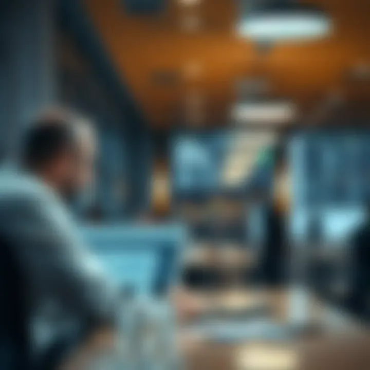 Corporate setting showing strategies and tools for mitigating operational risks
