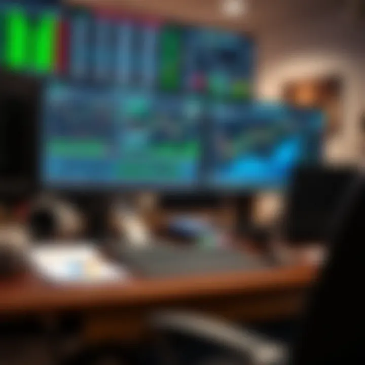 Essential Tools and Risk Management for Index Trading Trading workstation displaying charts, tools, and risk management metrics