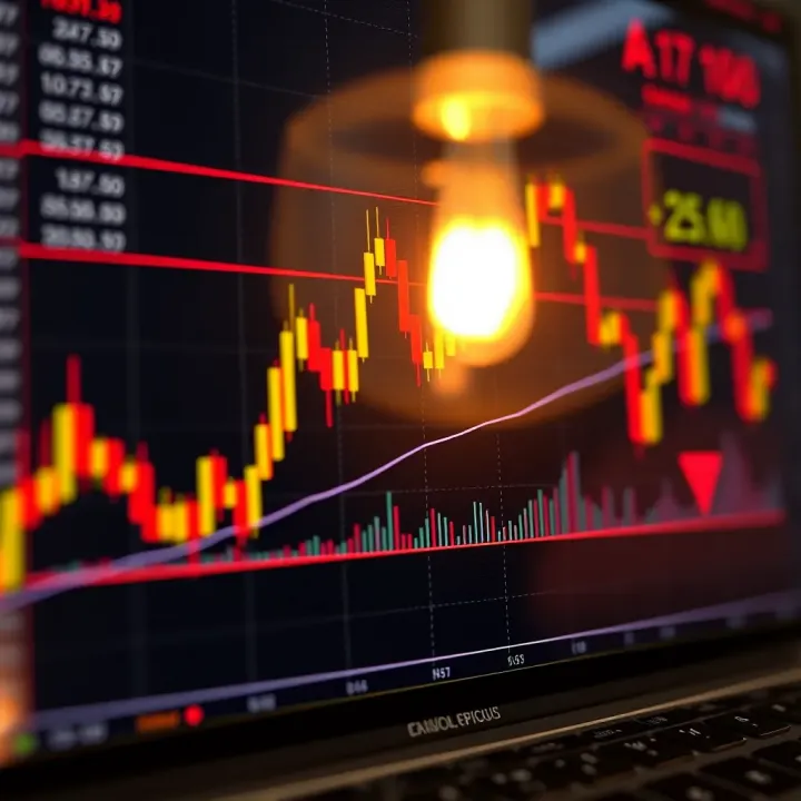 Chart displaying bullish engulfing candlestick pattern indicating a potential market reversal